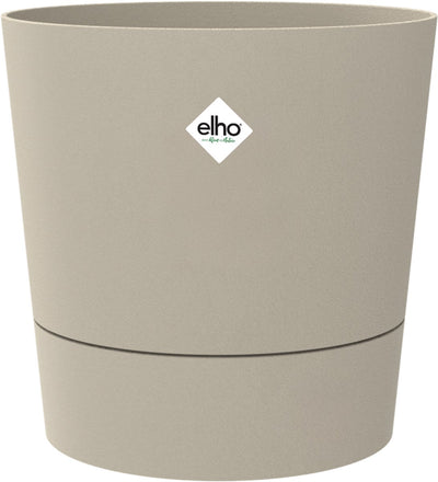 Elho Foss rund 43 cm – Blumentopf für den Innenbereich – 100 % recycelter Kunststoff – ø 43 x H 42,5 – Pilzbeige
