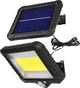 Maclean Solar-LED-Flutlicht mit Bewegungssensor IP44, 5 W, 400 lm, 6000 K Kaltweiß, Lithiumbatterie 1300 mAh, 5,5 V DC mce438
