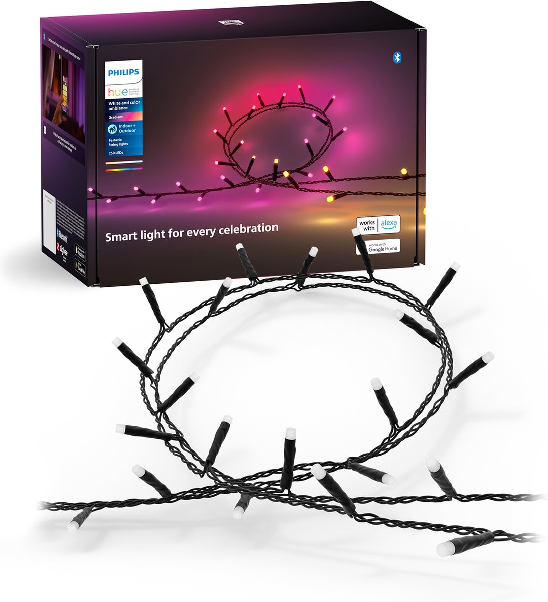 Philips Hue Festavia Lichtkabel – 20 Meter – 250 LEDs