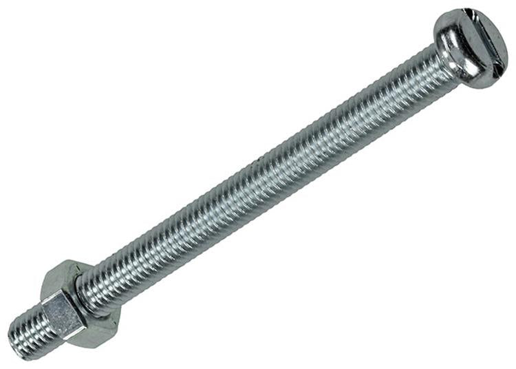 Mack 1017529 - Metallschraubzylinder Kopf + Mutter plattiert 6 Stück M5 x 60 mm | 10 Stück