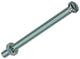 Mack 1017537 - Metallschraubzyl. Kopf + Mutter plattiert 3 Stück M6 x 80 mm | 5 Stück