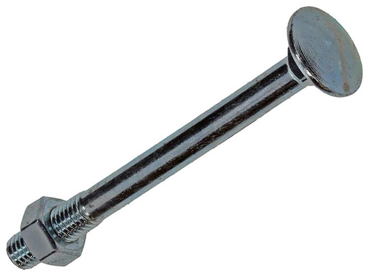 Mack 1017585 – Holzschraube + Mutter aus verzinktem Stahl, 1 Stück, M8 x 90 mm | 10 Stück