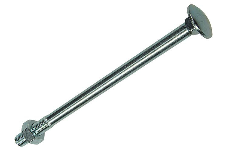Mack 1017593 – Holzschraube + Mutter aus verzinktem Stahl, 1 Stück, M10 x 160 mm | 10 Stück