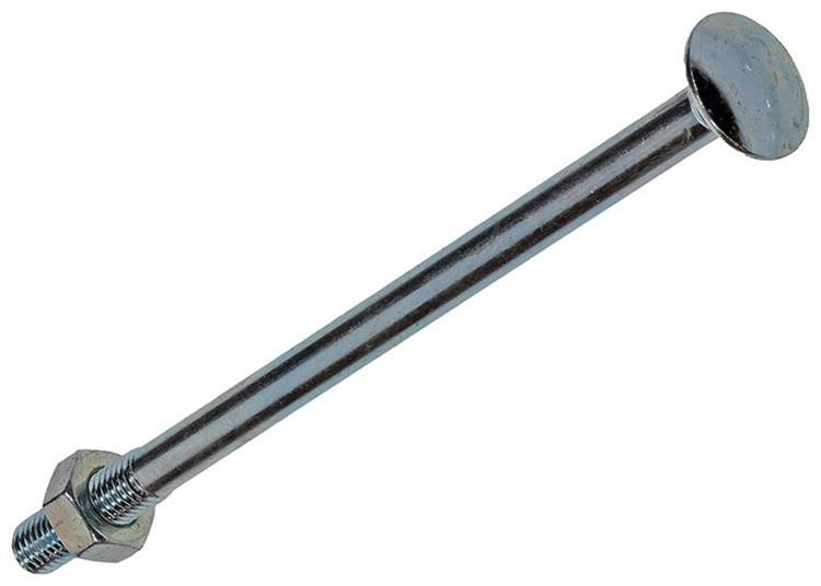Mack 1017594 – Holzschraube + Mutter aus verzinktem Stahl, 1 Stück, M10 x 180 mm | 10 Stück