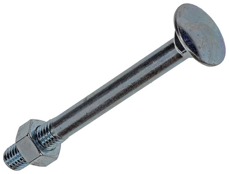Mack 1017595 – Holzschraube + Mutter aus verzinktem Stahl, 1 Stück, M12 x 120 mm | 10 Stück