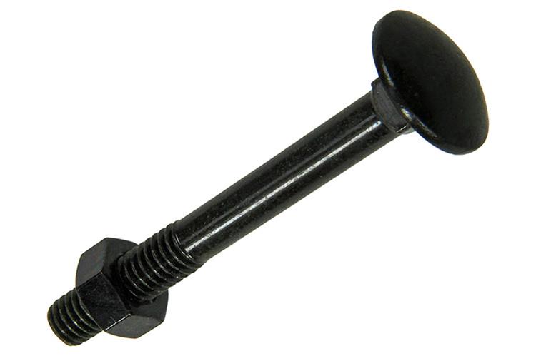 Mack 1017597 - Holzschraube + Mutter schwarz 6,0 x 50 mm 4 Stück | 5 Stück
