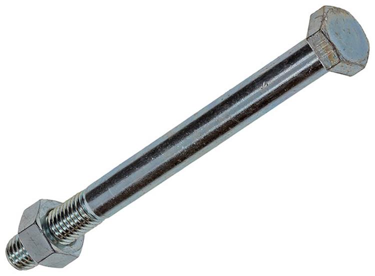 Mack 1017636 – Mechanikschraube + Mutter aus verzinktem Stahl 1 Stück M12 x 140 mm | 10 Stück
