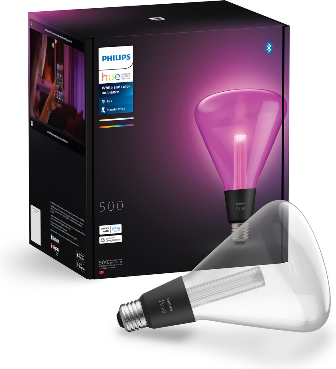 Philips Hue-Lichtleiterdreieck – weißes und farbiges Licht – E27