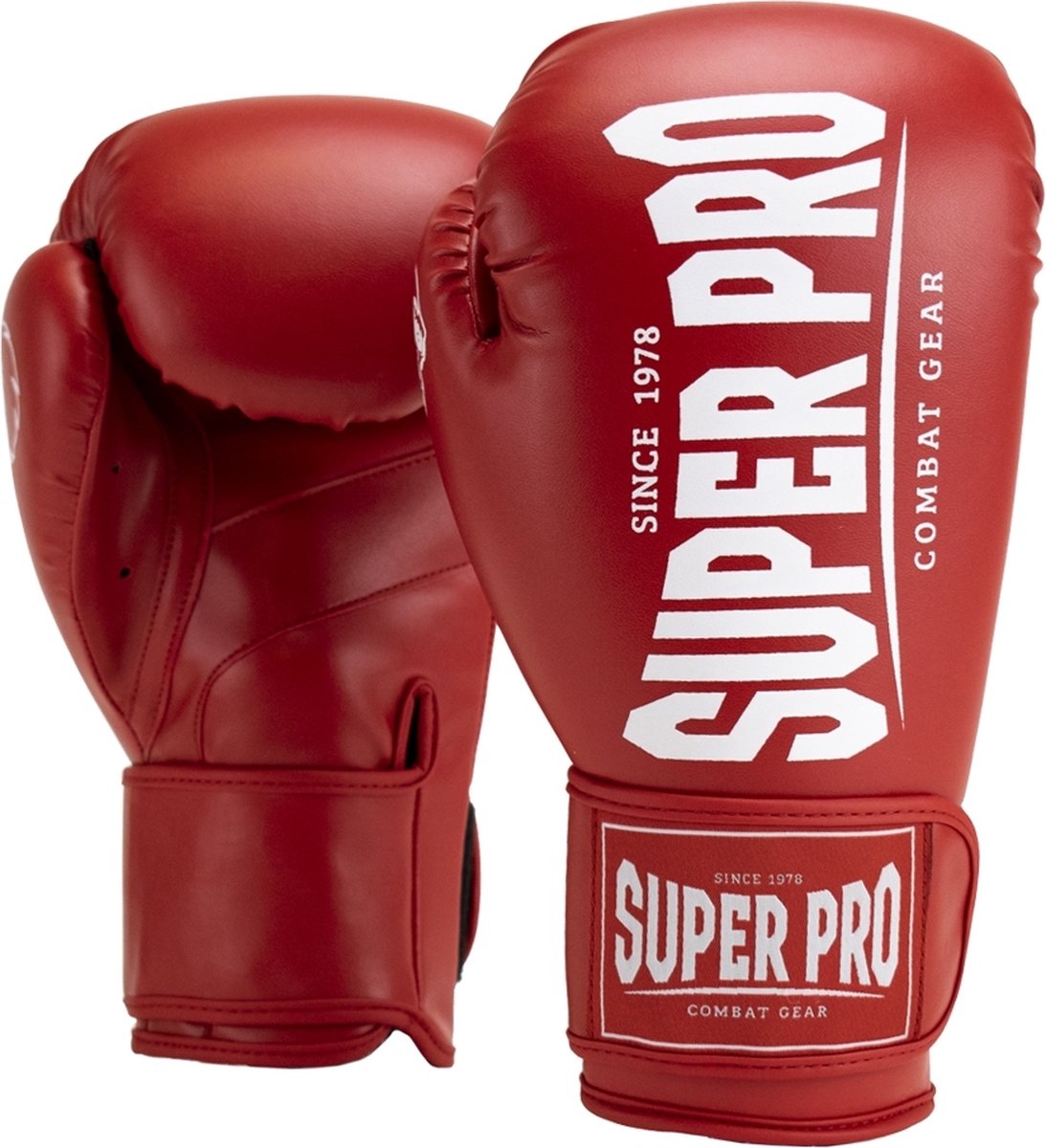 Super Pro Combat Gear Champ (Kick)Boxhandschuhe rot weiß 14oz