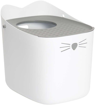 Catit Cat It Top-Entry-Katzentoilette – moderne Toplader-Katzentoilette mit kriechsicherem Deckel und nahtlosem Design – 52 x 41 x 47,5 cm