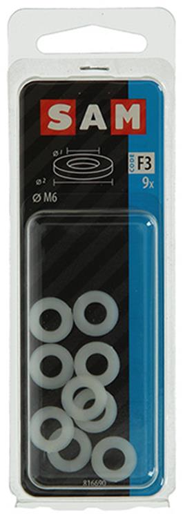 Mack 1017731 – Unterlegscheibe Nylon 9 Stück M6 | 10 Stück