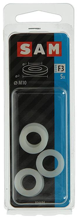Mack 1017733 – Unterlegscheibe Nylon 5 Stück M10 | 10 Stück