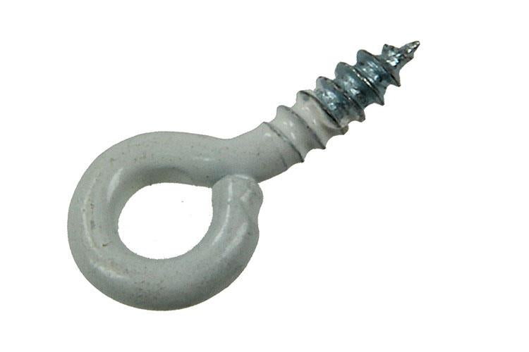 Mack 1017782 - Schrauböse Stahl weiß 10 Stück 2,3 x 10 mm | 10 Stück