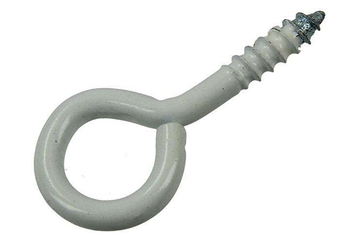 Mack 1017785 - Schrauböse Stahl weiß 5 Stück 3,5 x 20 mm | 10 Stück