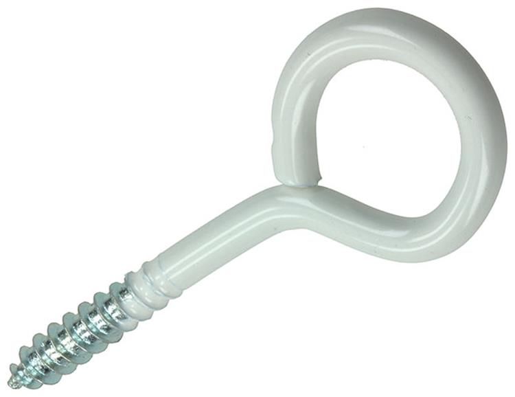 Mack 1017787 - Schrauböse Stahl weiß 2 Stück 5,0 x 35 mm | 10 Stück