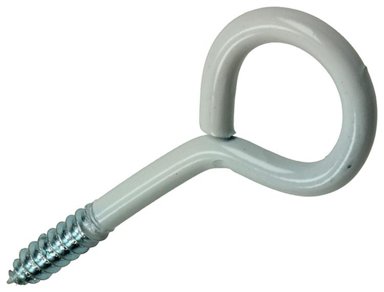 Mack 1017788 - Schrauböse Stahl weiß 2 Stück 6,0 x 50 mm | 5 Stück