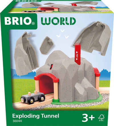 Ravensburger Brio World – 36044 Explodierender Tunnel | Set Spielzeugeisenbahnen für Kinder ab 3 Jahren
