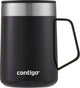 Contigo Contingo Streeterville Schreibtischbecher, isolierter Thermo-Kaffeebecher aus Edelstahl mit Henkel und Deckel, hält Kaffee und Tee bis zu 5 Stunden warm, ideal sowohl für das Büro als auch zu Hause, 410 ml | Lakritze
