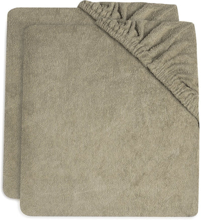 Jollein Wickelauflagenbezug Frottee 75x85cm olivgrün (2er Pack)