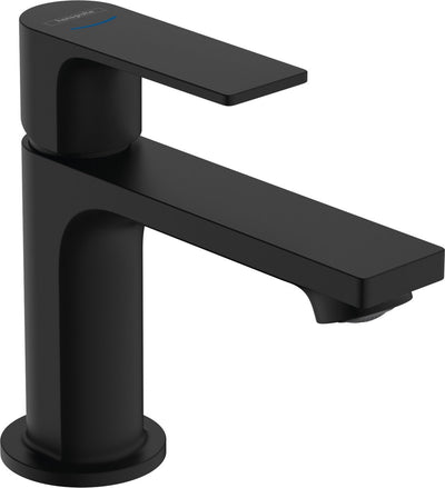Hansgrohe Rebris e – Waschtischarmatur – WC-Armatur – Einhebelbedienung – ohne Ablaufgarnitur – 80 mm Größe – für Kaltwasser – mattschwarz