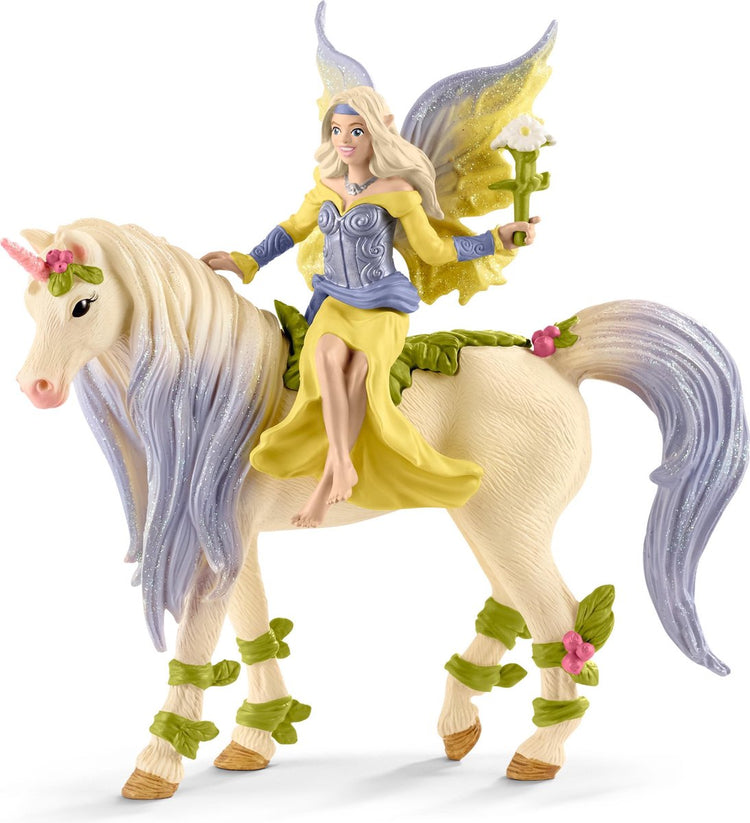 Schleich Bayala - Sera mit Blumeneinhorn - Spielfigur - Kinderspielzeug für Jungen und Mädchen - 5 bis 12 Jahre - 70565