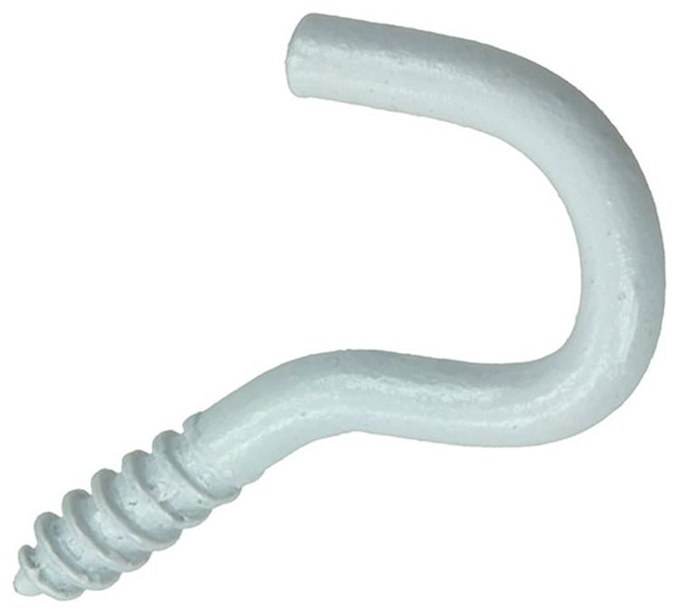 Mack 1017805 - Schraubhaken Stahl weiß 10 Stück 2,5 x 12 mm | 10 Stück