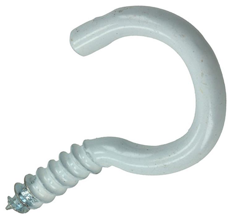 Mack 1017806 - Schraubhaken Stahl weiß 7 Stück 3,0 x 16 mm | 10 Stück