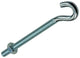 Mack 1017809 – metrischer Schraubhaken + Mutter verzinkt 5 Stück M4 x 50 mm | 10 Stück