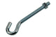 Mack 1017810 – metrischer Schraubhaken + Mutter verzinkt 4 Stück M5 x 50 mm | 10 Stück