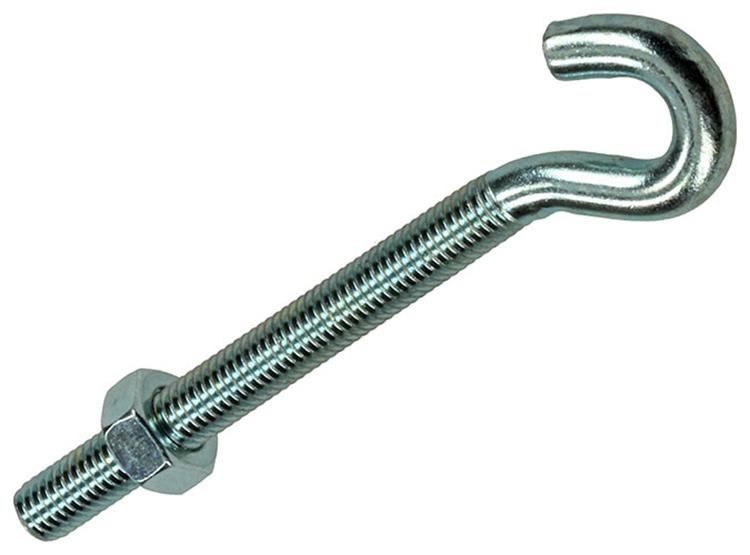 Mack 1017813 – metrischer Schraubhaken + Mutter verzinkt 2 Stück M8 x 80 mm | 5 Stück