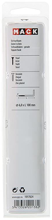 Mack 1017824 - Daumenschraube verzinkter Stahl 3 Stück 6,0 x 100 mm | 5 Stück