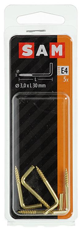 Mack 1019702 - Daumenschraube Messing 5 Stück 3,0 x 30 mm | 10 Stück