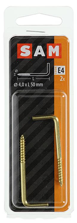 Mack 1019704 - Daumenschraube Messing 2 Stück 4,0 x 50 mm | 10 Stück