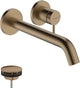 Hansgrohe tecturis s - Einbau-Waschtischarmatur - zur Wandmontage - Einhebelbedienung - 22,5 cm Auslauf - Bronze gebürstet