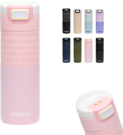 Kambukka Etna Grip Thermobecher 500 ml – leicht zu reinigen – auslaufsicherer Kaffeebecher – Pink Aura