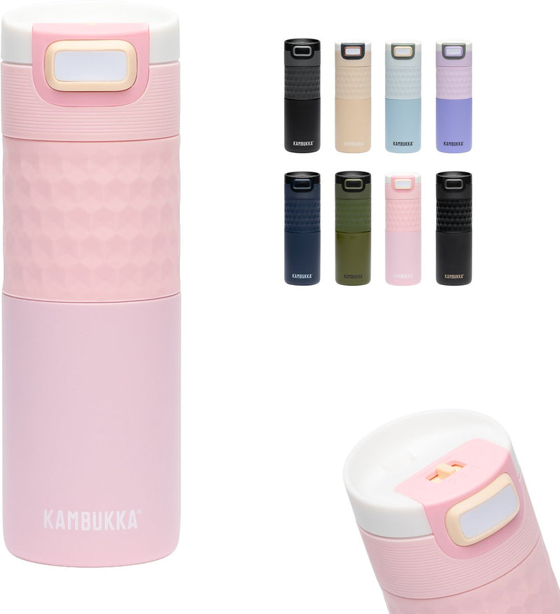 Kambukka Etna Grip Thermobecher 500 ml – leicht zu reinigen – auslaufsicherer Kaffeebecher – Pink Aura