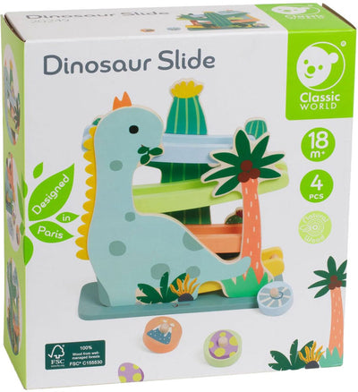 Klassische Welt der Welt Holz Ballenbaan Dinosaurus, 4dlg.