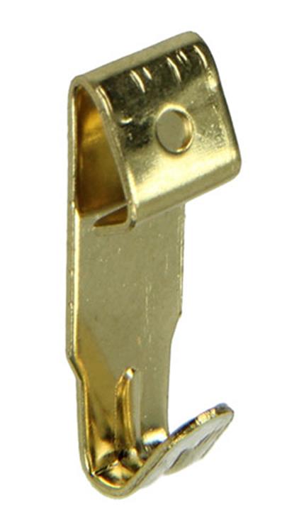 Mack 1017853 - Rahmenhaken Stahl vermessingt 12 Stück 7 x 23 mm | 10 Stück
