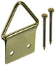 Mack 1017860 - Rahmenaufhänger Stahl vermessingt 5 Stück 16 x 28 mm | 10 Stück