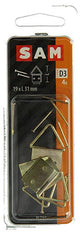 Mack 1017861 - Rahmenaufhänger Stahl vermessingt 4 Stück 19 x 31 mm | 10 Stück