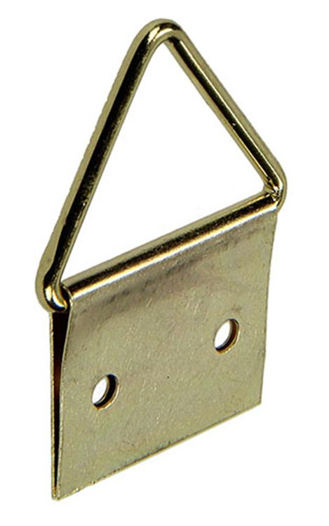 Mack 1017861 - Rahmenaufhänger Stahl vermessingt 4 Stück 19 x 31 mm | 10 Stück