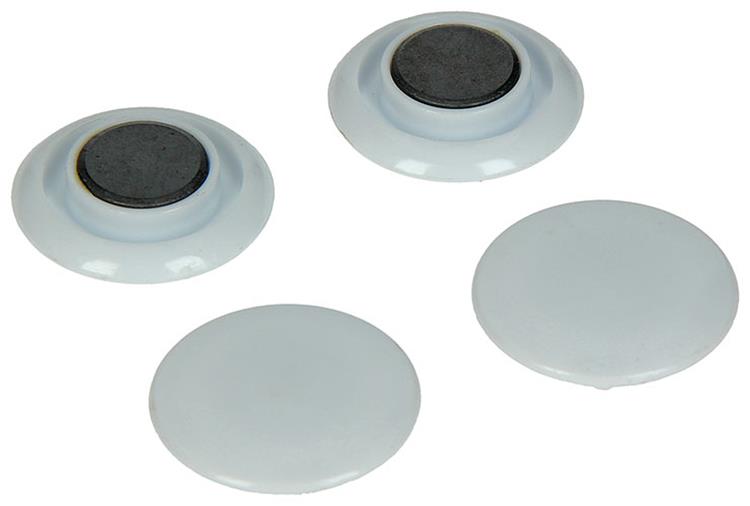 Mack 1017872 - Tafelmagnet Kunststoff weiß 4 Stück30 mm | 10 Stück