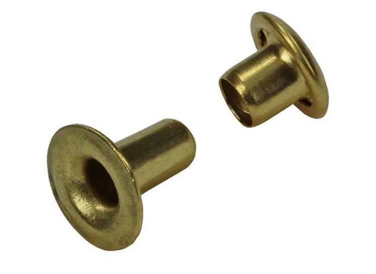 Mack 1019714 - Niete Messing 11 Stück 3,3 x 7,0 mm | 10 Stück