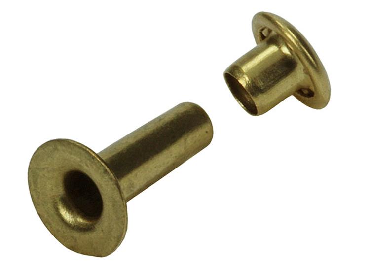 Mack 1019716 - Niete Messing 9 Stück 4,0 x 11 mm | 10 Stück