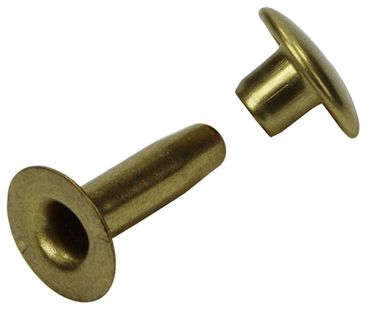 Mack 1019719 - Niete Messing 5 Stück 4,2 x 15 mm | 10 Stück