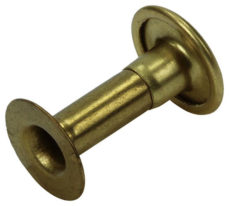 Mack 1019719 - Niete Messing 5 Stück 4,2 x 15 mm | 10 Stück