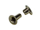 Mack 1019720 - Niete Messing vernickelt 12 Stück 2,7 x 6,5 mm | 10 Stück