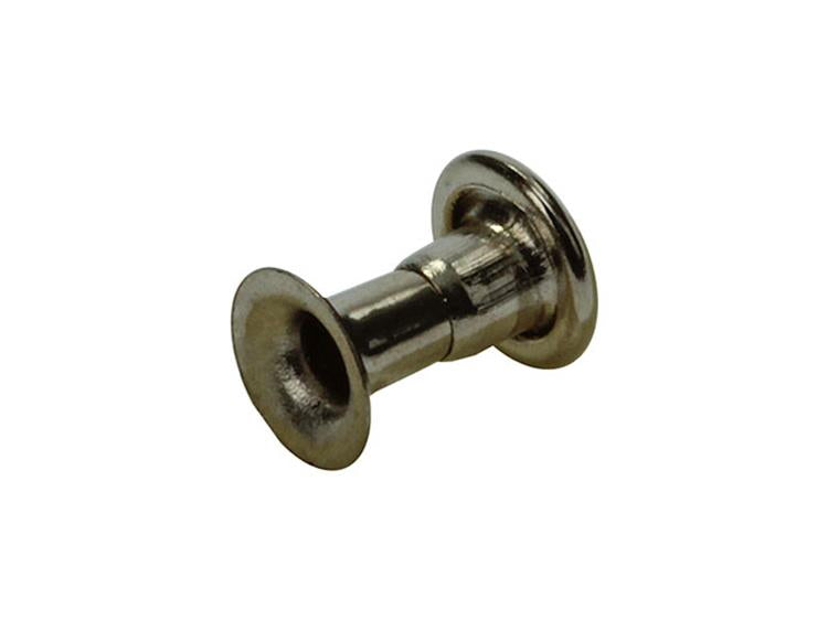 Mack 1019720 - Niete Messing vernickelt 12 Stück 2,7 x 6,5 mm | 10 Stück