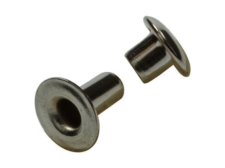 Mack 1019721 - Niete Messing vernickelt 11 Stück 3,3 x 7,0 mm | 10 Stück
