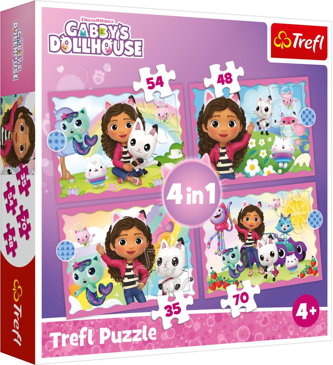 Trefl -Puzzle Gabbys Puppenhaus 4 in 1